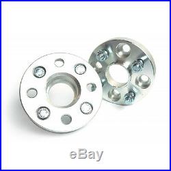 2 X Wheel Spacers Adapters 4X100 54.1 CB 12X1.5 Studs 25MM For Corolla Echo MR2