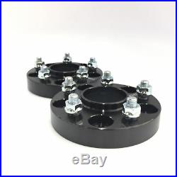 2pc 25mm (1) Black Wheel Spacers 5x114.3 Hubcentric 60.1 Hub 12x1.5 Stud