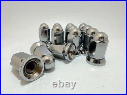 32 Chrome Alcoa Dually Flat Seat Lug Nuts 9/16-18 With Pressed On Swivel Washer 32 Chrome Alcoa Dually Flat Seat Lug Nuts 9/16-18 With Pressed On Swivel Washer