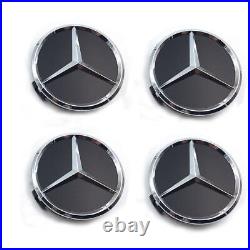 4PCS 75mm Wheel Center Hub Caps Cover Logo Badge Emblem for Mercedes-Benz Black 4PCS 75mm Wheel Center Hub Caps Cover Logo Badge Emblem for Mercedes-Benz Black