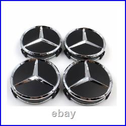 4PCS 75mm Wheel Center Hub Caps Cover Logo Badge Emblem for Mercedes-Benz Black 4PCS 75mm Wheel Center Hub Caps Cover Logo Badge Emblem for Mercedes-Benz Black