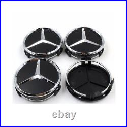 4PCS 75mm Wheel Center Hub Caps Cover Logo Badge Emblem for Mercedes-Benz Black 4PCS 75mm Wheel Center Hub Caps Cover Logo Badge Emblem for Mercedes-Benz Black
