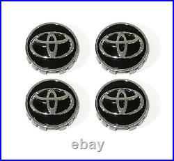 4PC Toyota 62mm Black Wheel Center Cap For Corolla Altis Camry Hilux Revo Vigo