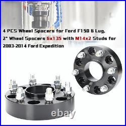 4Pcs 2 6x135 Hub Centric Wheel Spacers For 2003-2014 Ford F150 Expedition 14x2 4Pcs 2 6x135 Hub Centric Wheel Spacers For 2003-2014 Ford F150 Expedition 14x2