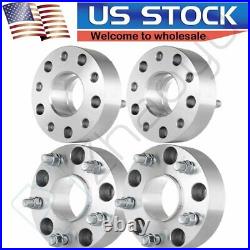 4Pcs 2 Hubcentric Wheel Spacers 5x5.5 Adapters 9/16 Studs For Dodge Ram 1500