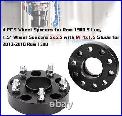 4X 1.5 5x5.5 Hubcentric Wheel Spacers M14X1.5 For 2012-2018 Ram 1500 5 Lug 2016 4X 1.5 5x5.5 Hubcentric Wheel Spacers M14X1.5 For 2012-2018 Ram 1500 5 Lug 2016