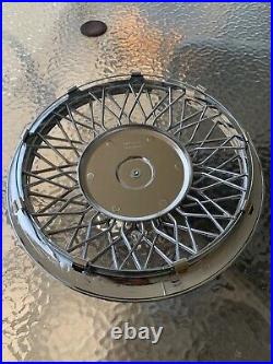 4 1970-1992 FITS CADILLAC FLEETWOOD WIRE SPOKE 15 Hubcaps WHEELCOVERS BROUGHAM