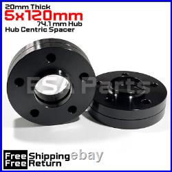 4 20mm Thick BMW X5/X6 5x120mm CB 74.1 Wheel Spacer Kit Extended Bolt Included