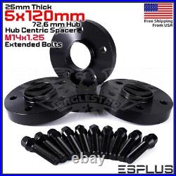 4 25mm Thick BMW F-Body 5x120 C. B 72.6 Wheel Spacer Kit 14x1.25 Bolts Included