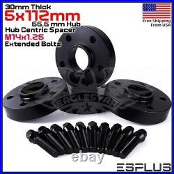 4 30mm Thick BMW G-Body 5x112 C. B 66.6 Wheel Spacer Kit 14x1.25 Bolts Included