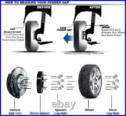 (4) 6x5.5 to 8x6.5 Wheel Adapters 2 6x139.7 Hub to 8x165.1 Wheel Fits Chevy GMC