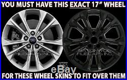 4 Black 2017 18 19 Ford Escape SE 17 Wheel Skins Hub Caps Alloy Rim Full Covers