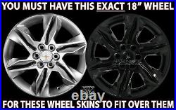 4 Black 2019-2022 Chevrolet Blazer L LT 18 Wheel Skins Hub Caps Full Rim Covers 4 Black 2019-2022 Chevrolet Blazer L LT 18 Wheel Skins Hub Caps Full Rim Covers