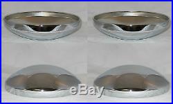 4 Cap Deal Baby Moon Wheel Rim Chrome Steel Center Caps 10-1/8 ID 10-1/2 Od