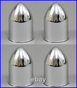 4 Cap Deal Weld Cragar Bullet Dome 5 Lug Wheel Rim Chrome Center Caps 3.18 Bore