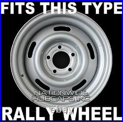 4 Chevy GM Disc Brake Rally Wheel Center Hub Caps Rim 5 Lug Nut Cover Trim Rings