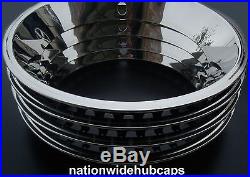 4 Chevy GM Rally Wheel Derby Center Hub Caps & 15 Trim Rings Beauty Rims x7 x8