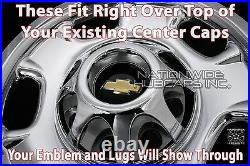 4 Chevy Silverado 2500 3500 HD 17 8 Lug CHROME Wheel Skins Rim Covers Hub Caps