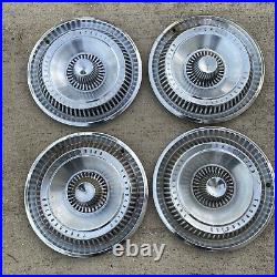4 Classic Vintage 1966 Ford T Bird Thunderbird Hubcaps Wheel Cover Center Caps