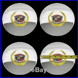 4 Eldorado Deville DTS Chrome Gold Wheel Center Hub Caps 5 Lug Rim Cover Hubs RG