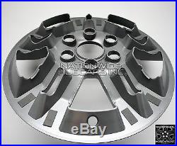 4 GLOSS BLACK 14-19 SILVERADO TAHOE 18 Wheel Skins Hub Caps Aluminum Rim Covers