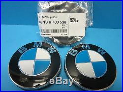 4 Genuine Wheel Center Cap & Emblems BMW OEM# 36136783536 67 mm 2.7 Push-On DIY