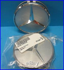 4 Genuine Wheel Hub Cap Mercedes Benz Star OEM# 2204000125 Alloy Wheel Silver