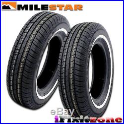 4 Milestar MS775 P155/80R13 79S White Wall All Season Tires NEW