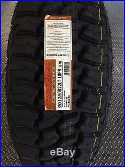 4 NEW 35X12.50-22 Thunderer Trac Grip 2 MT Tires 35 12.50 22 12.50R22 Mud Tires