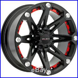 4-NEW Ballistic 814 Jester 17x9 5x127/5x5 -12mm Flat Black Wheels Rims