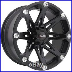 4-NEW Ballistic 814 Jester 17x9 5x127/5x5 -12mm Flat Black Wheels Rims