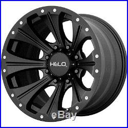 4-NEW Helo HE901 17x9 5x139.7/5x5.5 -12mm Satin Black Wheels Rims