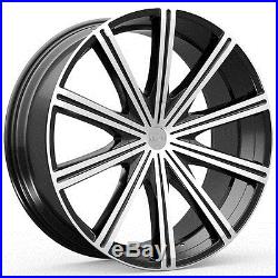 4-NEW KRONIK 404 EPIQ 20x8.5 5x100/5x114.3 +38mm Black/Machined Wheels Rims