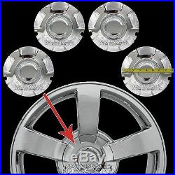 4 New 03-07 Silverado 20 CHROME Wheel Center Hub Caps Hubs 6 Lug Nut Rim Covers