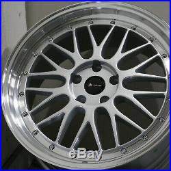 4-New 19 Vors VR8 Wheels 19x8.5/19x9.5 5x114.3 35/35 Silver Staggered Rims 73.1