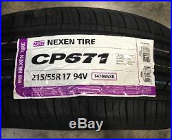 4 New 215 55 17 Nexen CP671 Tires