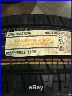 4 New 285 45 22 Bridgestone Dueler H/L Alenza Tires