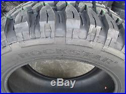 4 New 35X12.50R20 Inch Rockstar Mud Tires 35125020 35 1250 20 12.50 R20 M/T MT