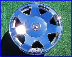 4 New Cadillac Escalade Chrome GOLD Genuine OEM Factory logo Wheel CENTER CAPS