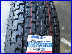 4 New ST 225/75R15 Freestar Radial Trailer Tires 10 Ply 2257515 225 75 15 R15 E