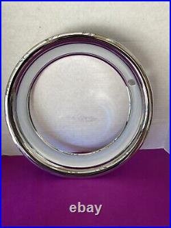 4 STAINLESS TRIPLE CHROME PLATED BEAUTY RINGS FOR THE ORIGINAL 15x8 RALLY WHEELS