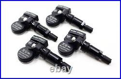 4 TPMS Tire Pressure Sensors Gloss Black Aluminum Valve Stems for Mercedes Benz 4 TPMS Tire Pressure Sensors Gloss Black Aluminum Valve Stems for Mercedes Benz