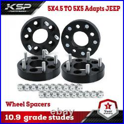 4 Wheel Adapters 5x4.5 To 5x5 1.25 Adapts Jeep Cj Wheels On Tj Mj Yj Kk Sj Xj
