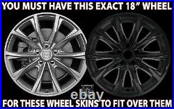 4 fit Honda CRV EX L 2023-2024 Black 18 Wheel Skins Snap On Rim Covers Hub Caps 4 fit Honda CRV EX L 2023-2024 Black 18 Wheel Skins Snap On Rim Covers Hub Caps