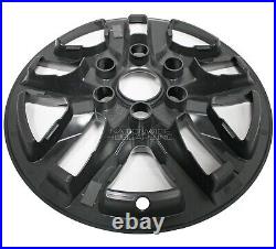 4 fits 2019-24 SILVERADO 1500 SUBURBAN 18 Black Wheel Skins Hub Caps Rim Covers