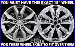 4 fits Chevrolet Impala LT 2016-2019 Chrome 18 Wheel Skins Rim Covers Hub Caps