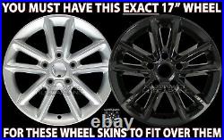 4 fits Dodge Journey Caravan 2013-2019 Black 17 Wheel Skins Hub Caps Rim Covers