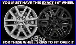 4 fits Nissan Frontier 2014-2020 Black 16 Wheel Skins Hub Caps Alloy Rim Covers