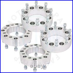 4 pcs Wheel Spacers Adapter 8x6.5 to 8x180 2 Thick 50mm 14x1.5 For Chevy & GMC