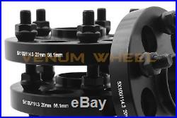 4pc (20mm) Subaru Black HubCentric Conversion Adapter (5x100 To 5x114.3) 56.1